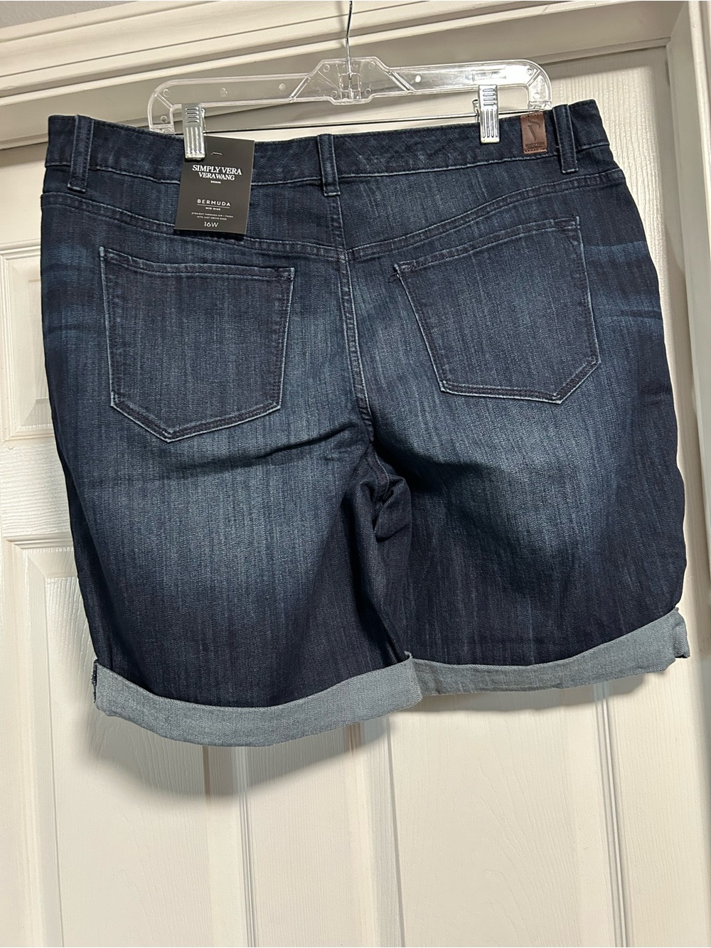 Simply Vera Vera Wang Indigo Roll-Cuff Denim Bermuda Shorts - Picture 2 of 3